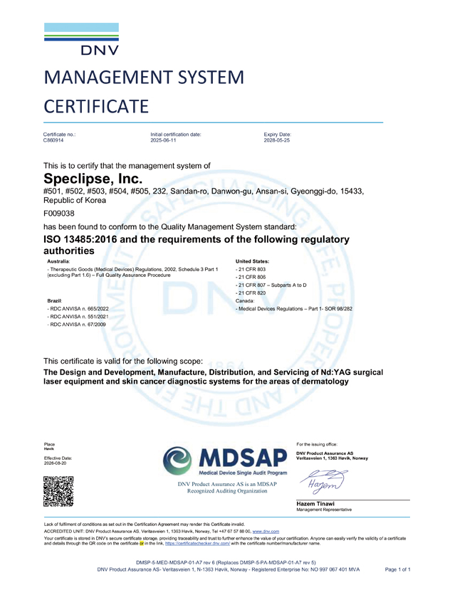 MDSAP Certificate